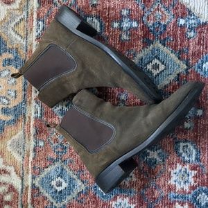Thursday Boot Co. Chelsea ankle boots Duchess in dark olive suede size 10